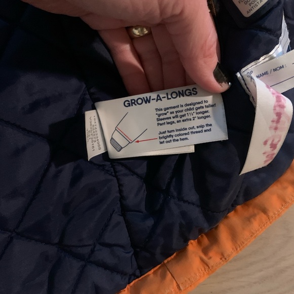 Lands’ End Kids Squall Parka L 10-12 Orange Waterproof Insulated Winter Coat - Picture 15 of 15